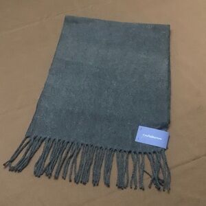Winter warm super soft Gray Fringed Scarf 331